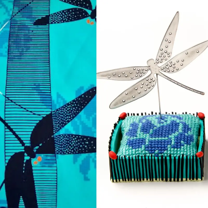 Addie Carns Yukata Dragonfly Hat Pin with Matching Display Box
