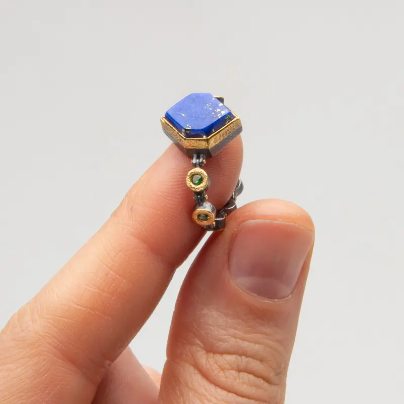 Alex Boyd A+ Finger Ring with Bold Geometric Design