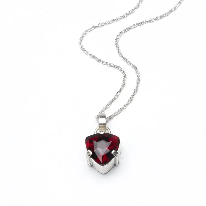 Almandine Garnet Trillian Pendant Necklace