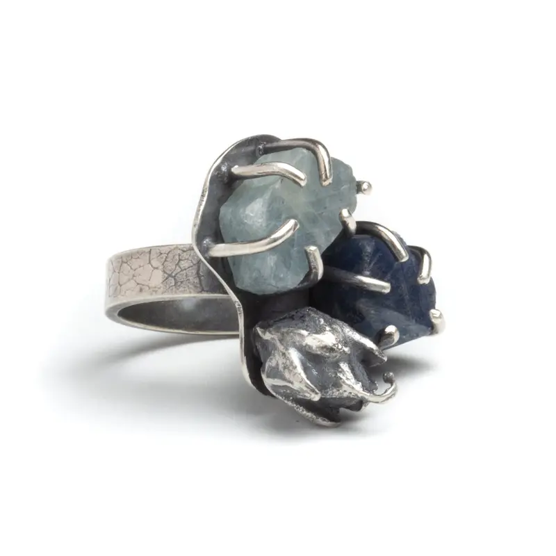 April Ottey Flower Power Collection: Sapphires & Seed Pod Motif