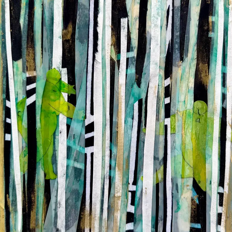 Bamboo Forest Shawl – Playful, Textured Bamboo Pattern