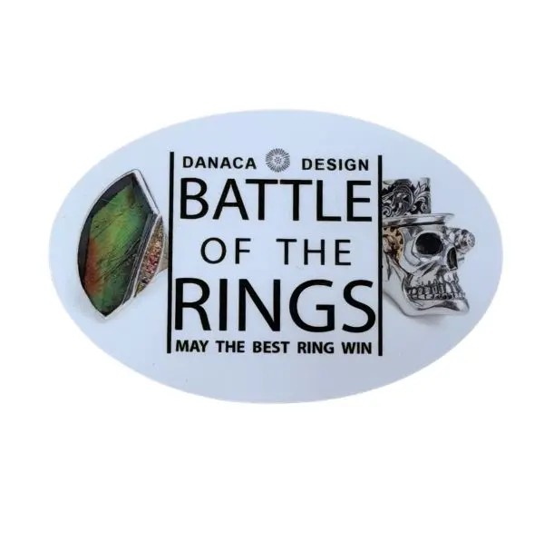Battle of the Rings 2026 Official Logo Sticker — Contemporary Jewelry Exhibition