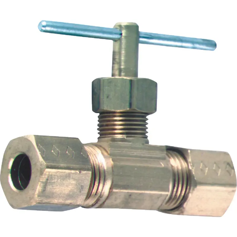Brass Straight Needle Valve – 1/4" Tube-To-Tube, Industrial-Grade Flow Control 1