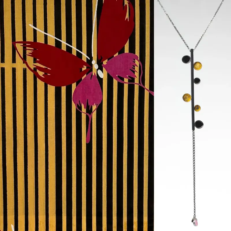 Butterfly Whisper Necklace – Linear Flight Motif