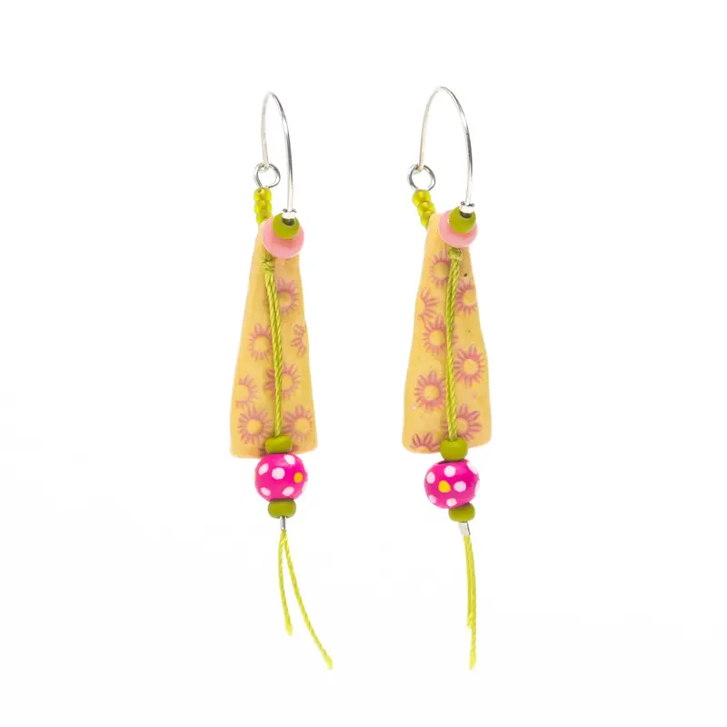 Camellia Japonica Earrings: Pollen, Pistil & Petal Motif