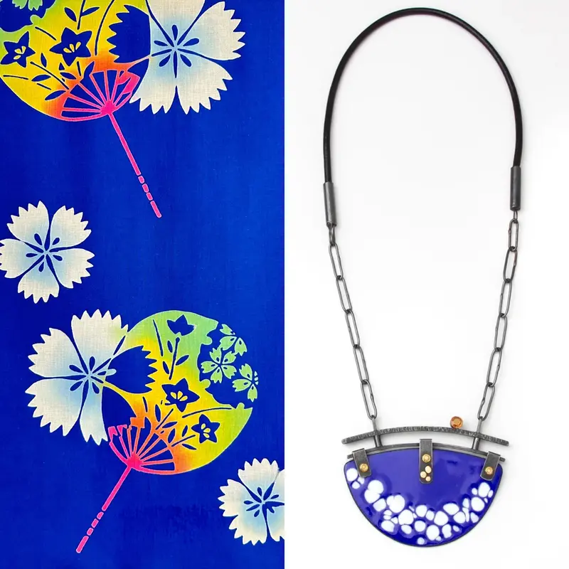 Carnations Neckpiece I – Artisan-Crafted Floral Pendant