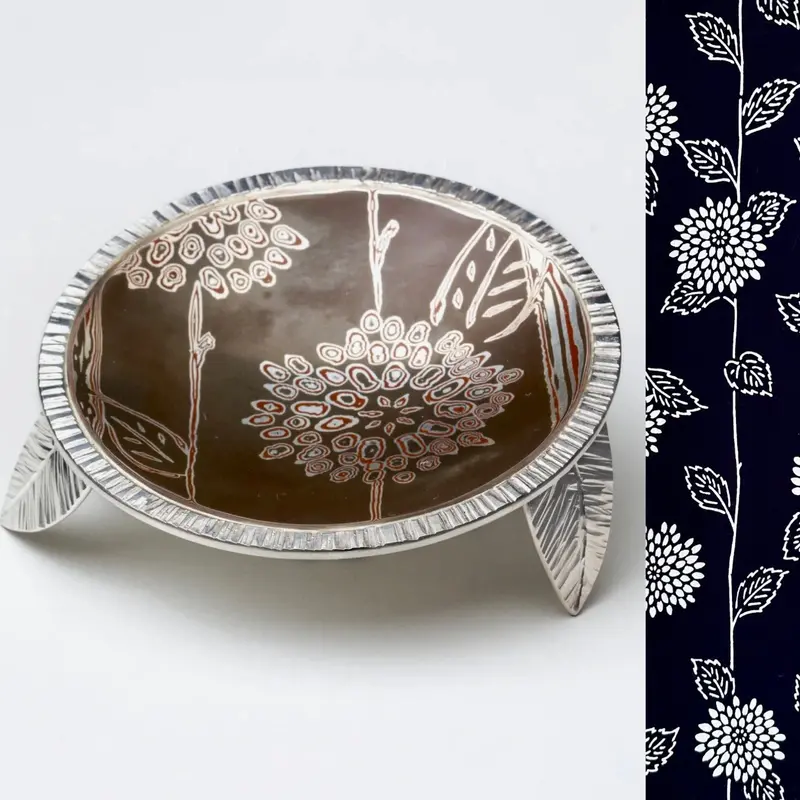 Chrysanthemum Kiku Ceramic Dish – Decorative Tableware