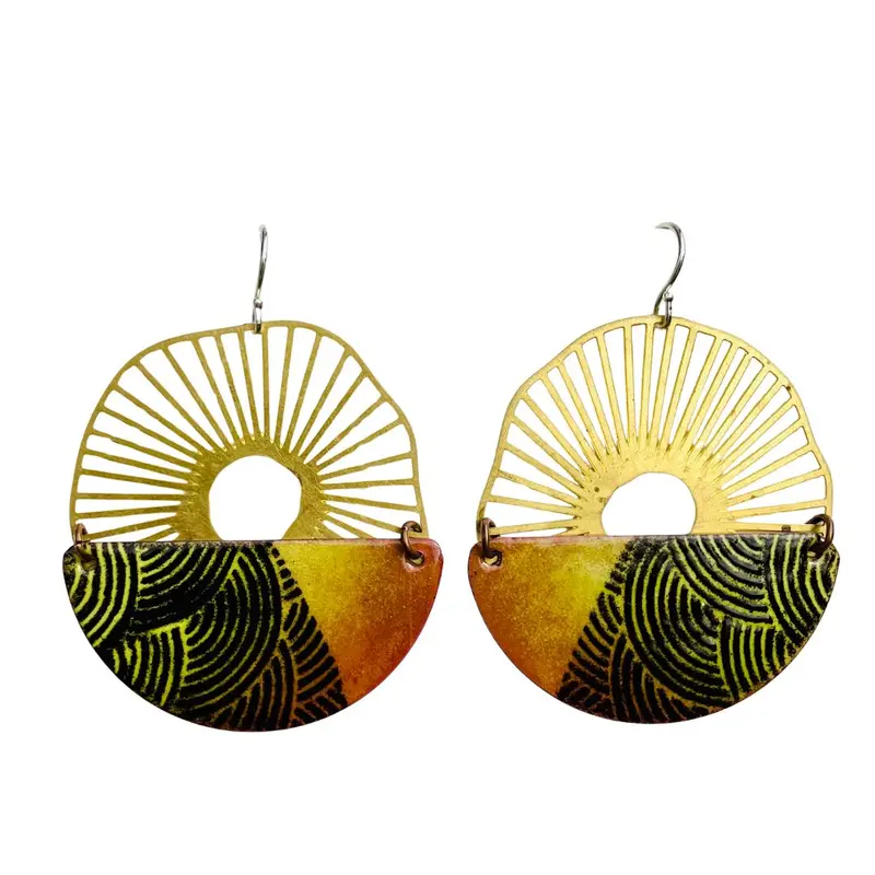 Darl Frost Asymmetrical Earrings – Organic Metal Sculpture