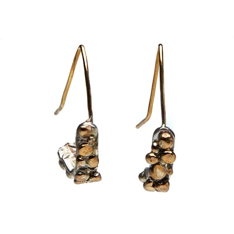 Delicate Crescent-Shaped Seed Bead Hoop Earrings