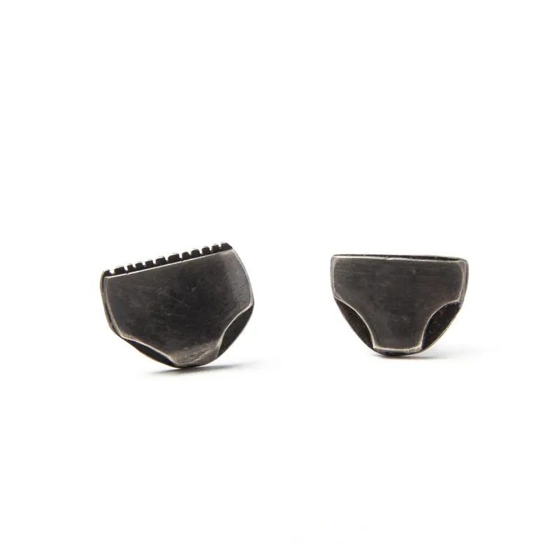 Delicate Lace-Embellished Underwear-Themed Stud Earrings