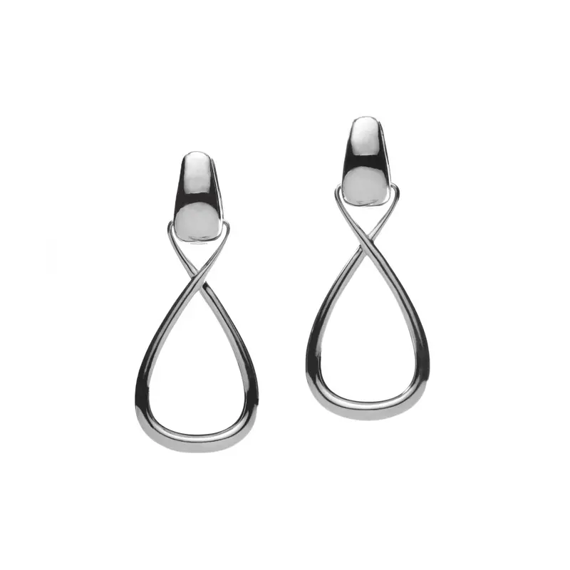 Delicate Mini Twisted Silver Hoop Earrings