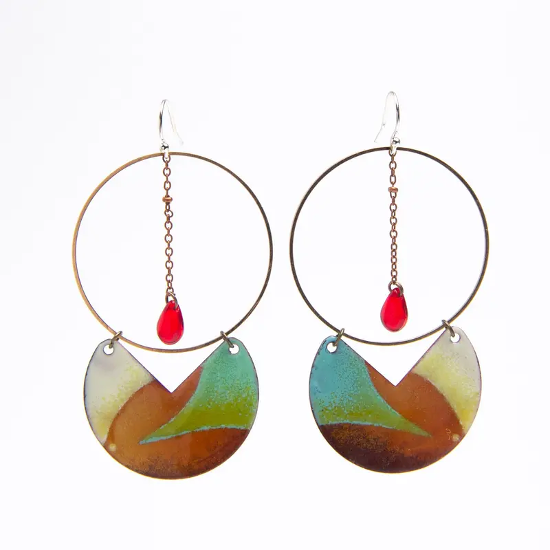 Dew Drops Earrings – Organic Round Dangles Evoking Morning Light