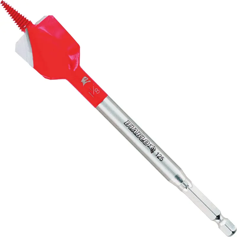Diablo Demo Demon Spade Bit – 1-1/8 In X 6 In, Heavy-Duty Wood Boring 1