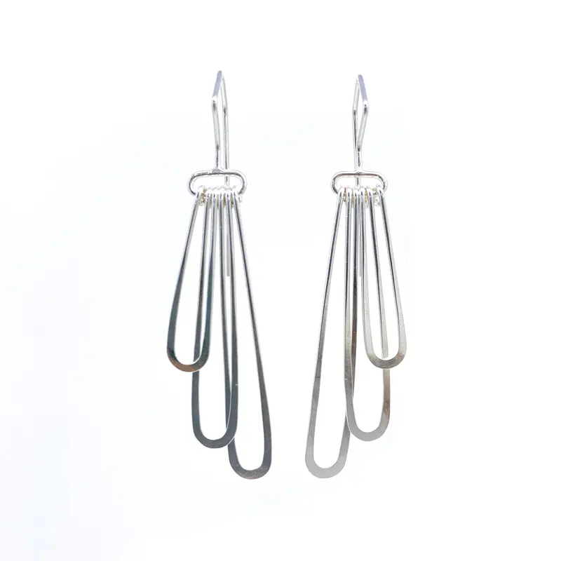Elongated Droplet Hook Earrings