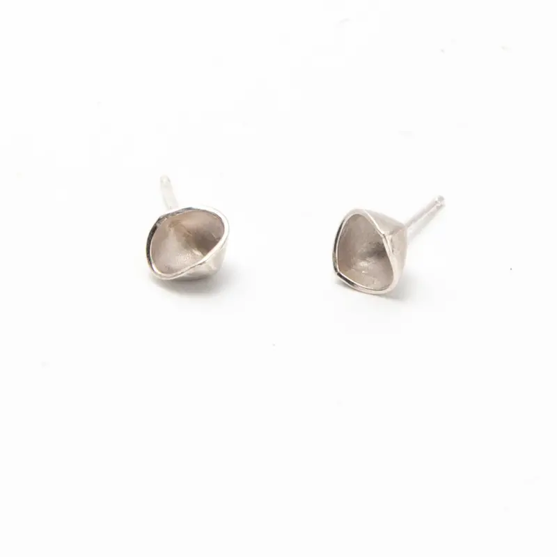 Fairy Cup Silver Stud Earrings