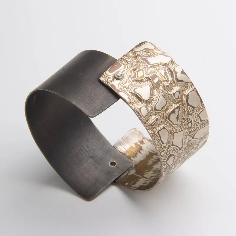 Francesca Urciuoli Guri Bori Mokume Gane Bracelet – Layered Japanese Technique