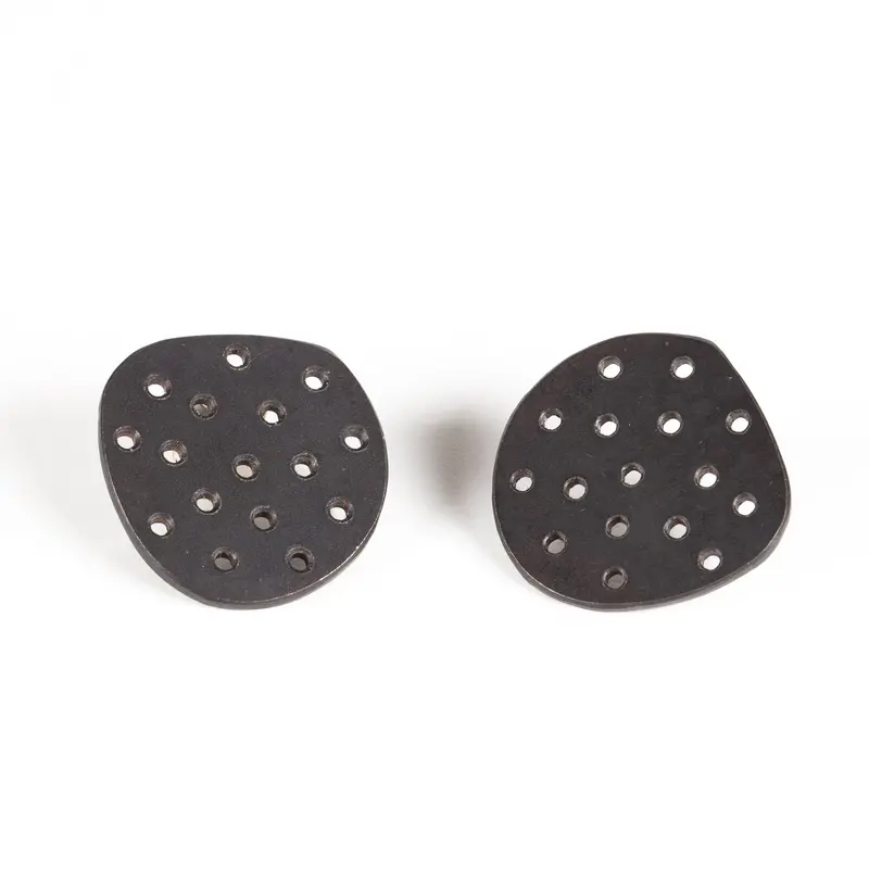 Geometric Perforated Metal Earrings