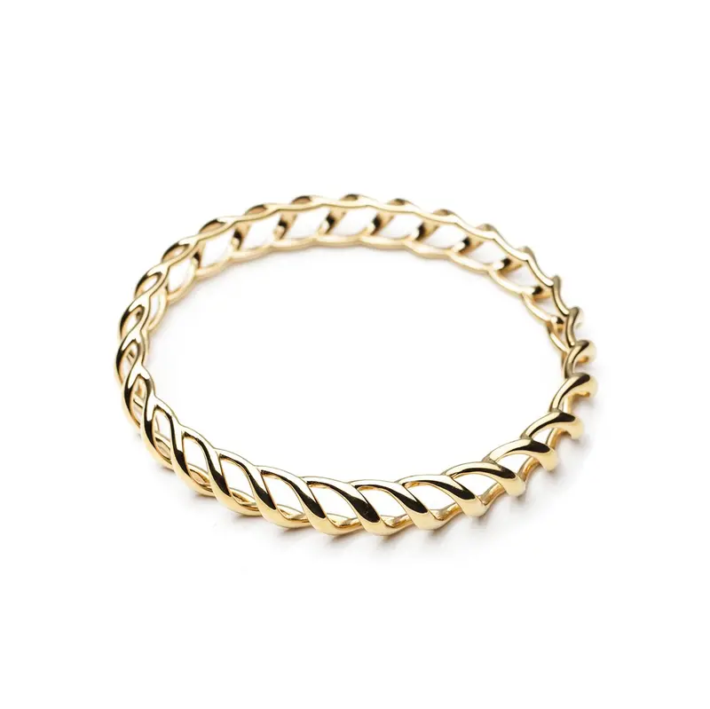 Gold-Finished Medusa Bangle Bracelet