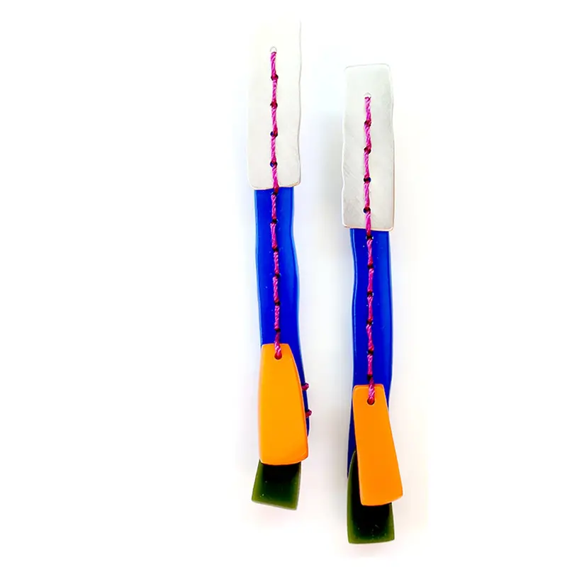 Hand-Stitched Twig-Inspired Organic Earrings