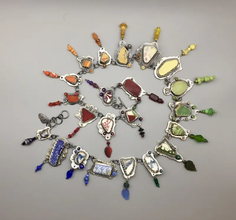 Handcrafted Color Wheel Pendant Necklace