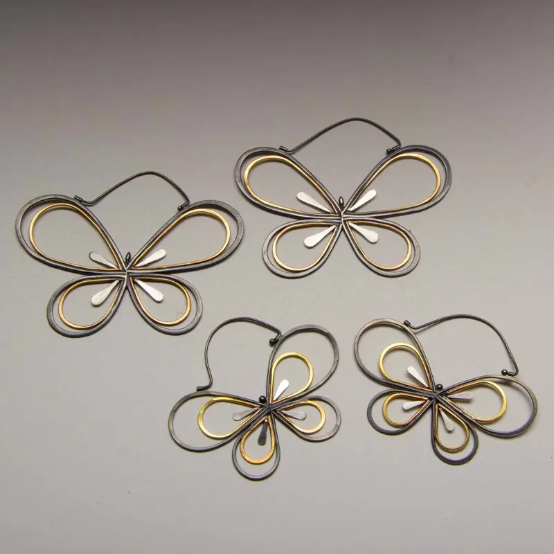 Hopeful Butterfly Hoop Earrings