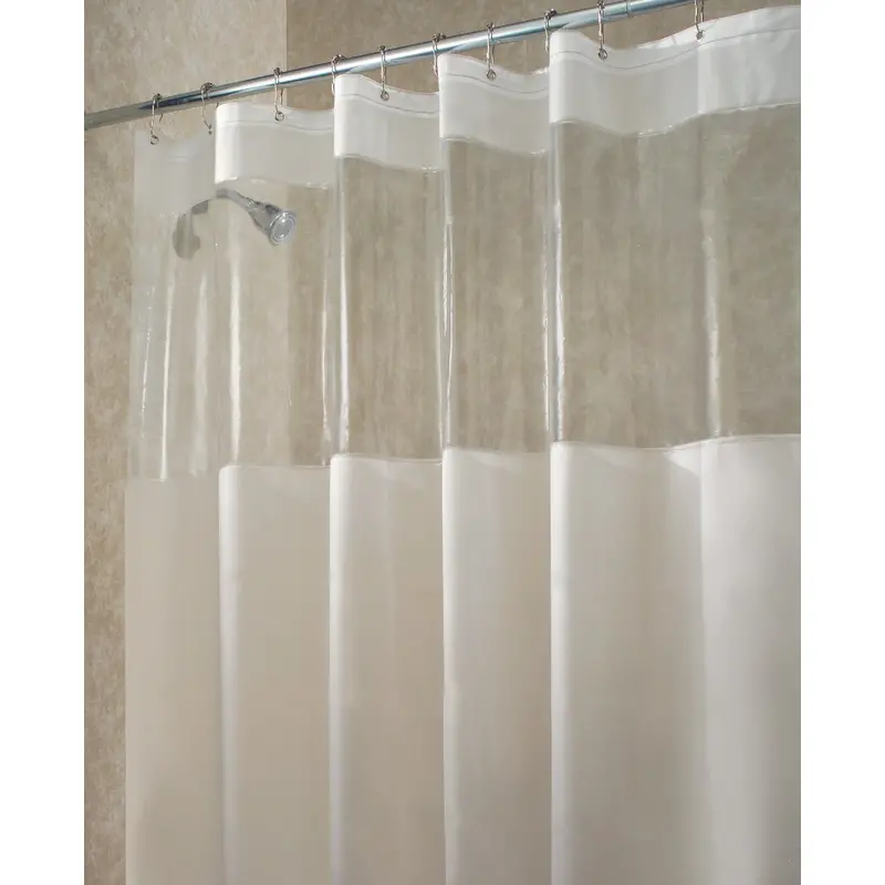 Interdesign York Graphic Shower Curtain – 72 In X 72 In, Frosted/Clear Eva Material 1