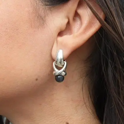 Labradorite-Adorned Scepter-Inspired Drop Earrings