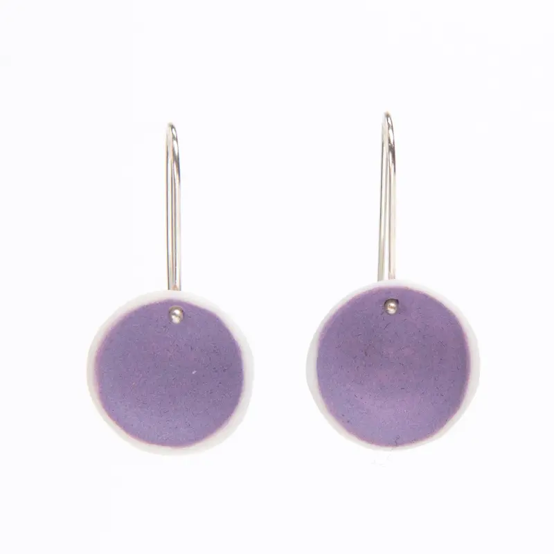 Lavender Single Drop Earring – Medium Size Ceramic