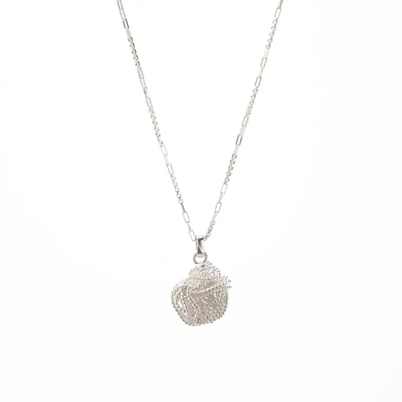 Minimalist Knot Pendant in Sterling Silver