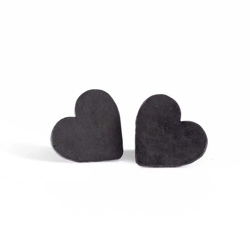 Minimalist Steel Heart-Shaped Earrings
