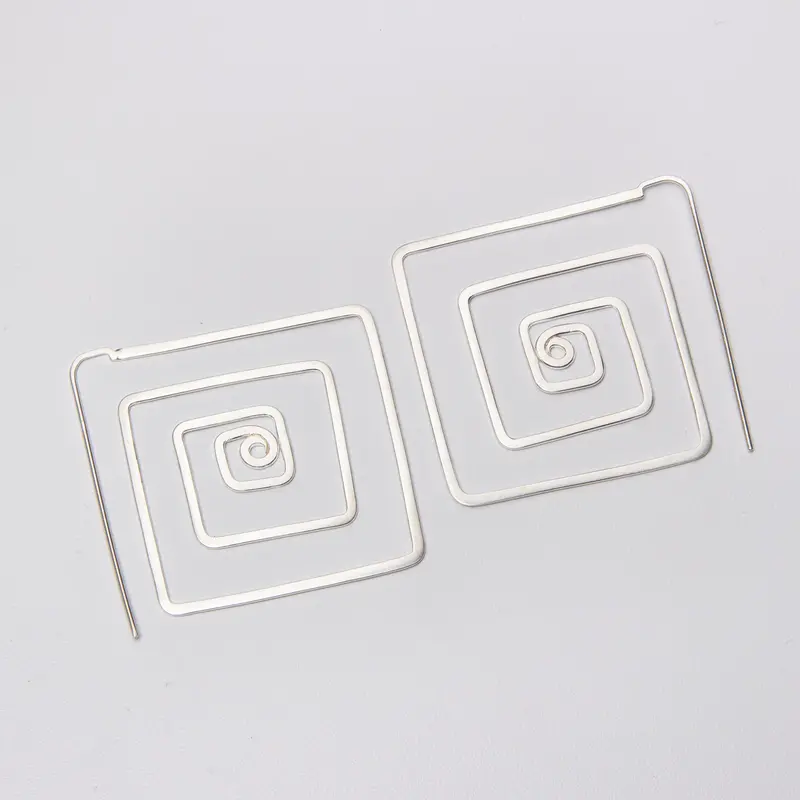 Origami-Inspired Square Hoop Earrings
