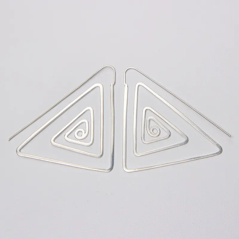Origami-Inspired Triangle Hoop Earrings
