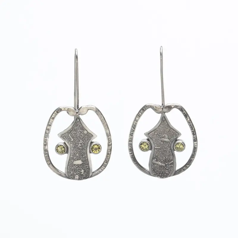 Owl-Themed Stud Earrings – Handcrafted Design