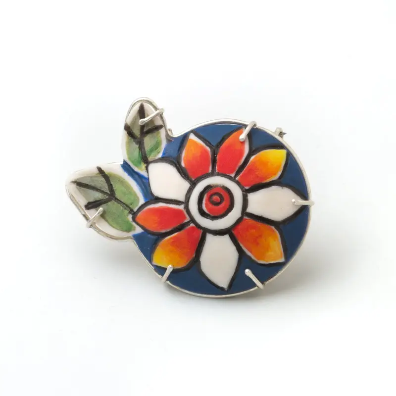 Red Sunflower Brooch