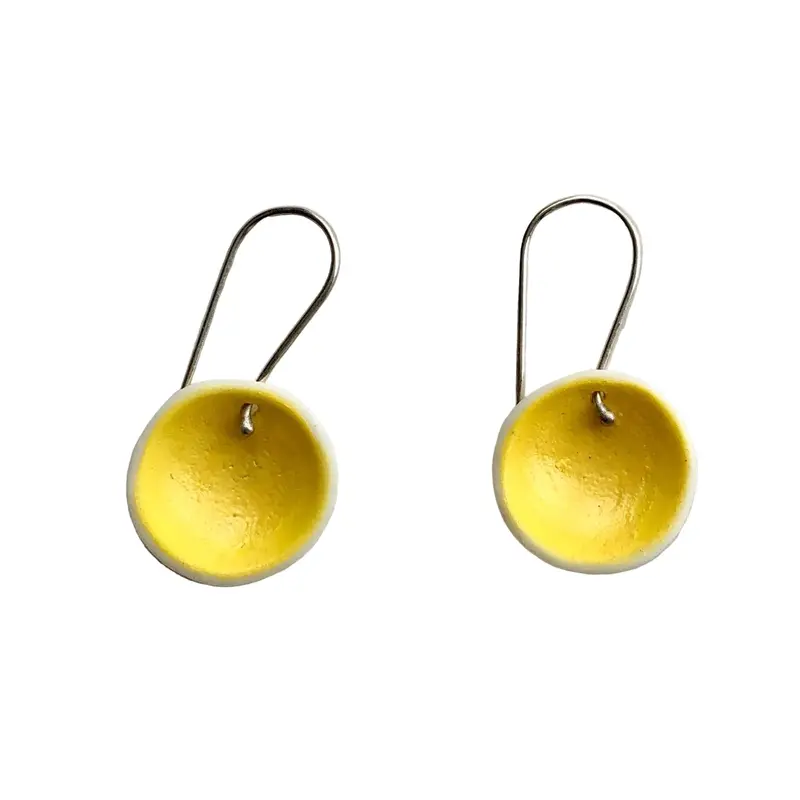 Single Medium Canary Yellow Drop Earring Pair