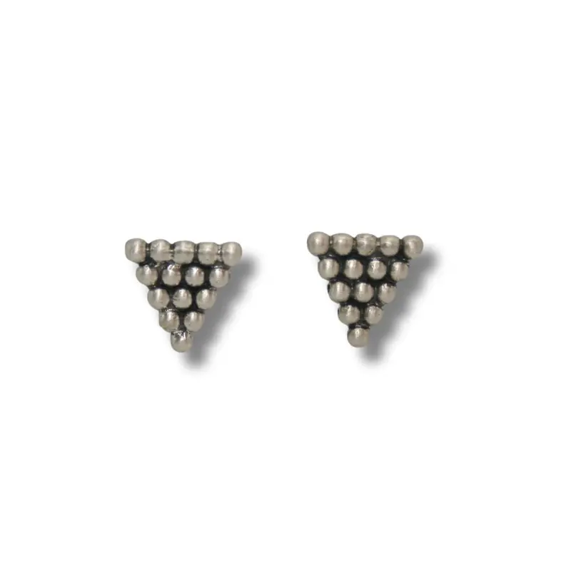 Sterling Silver Inverted Triangle Drop Earrings – Small Scale