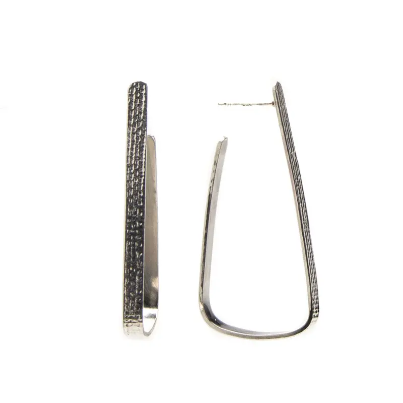 Textured Linen-Effect Earrings