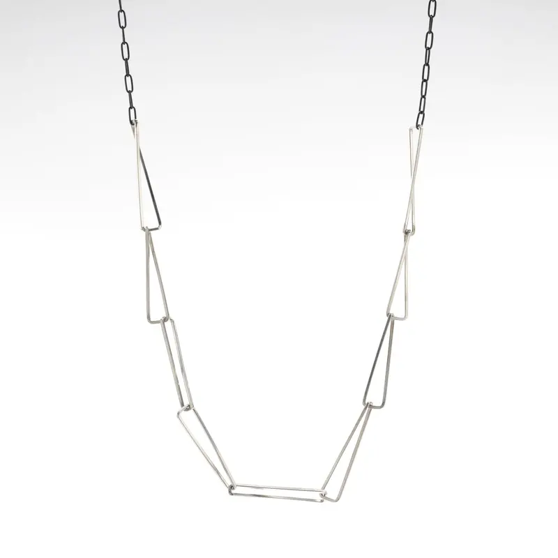 Twisted Half-and-Half Chain Necklace