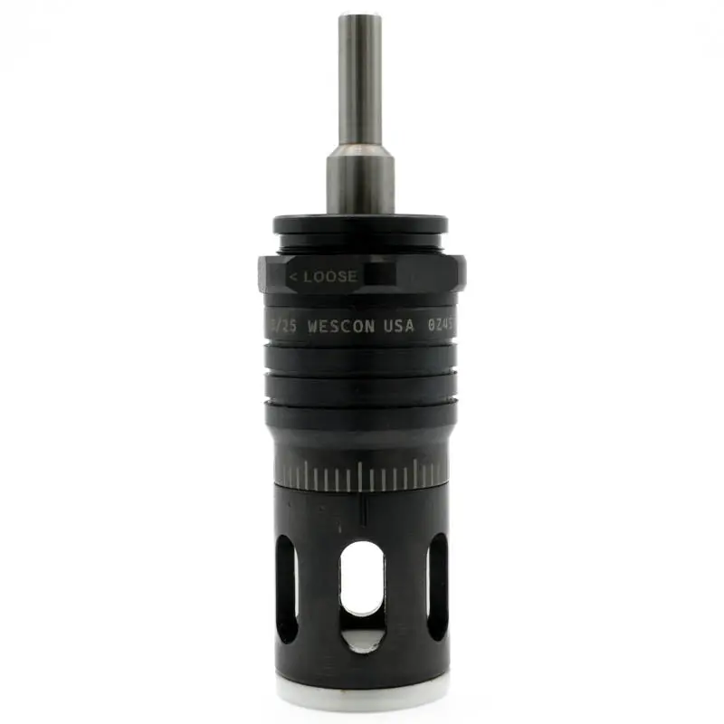 WES596-6-SIN — Wescon 596 Metric Microstop: 15 mm Cutter, Slotted Internal-Thread Skirt, Nylon Foot