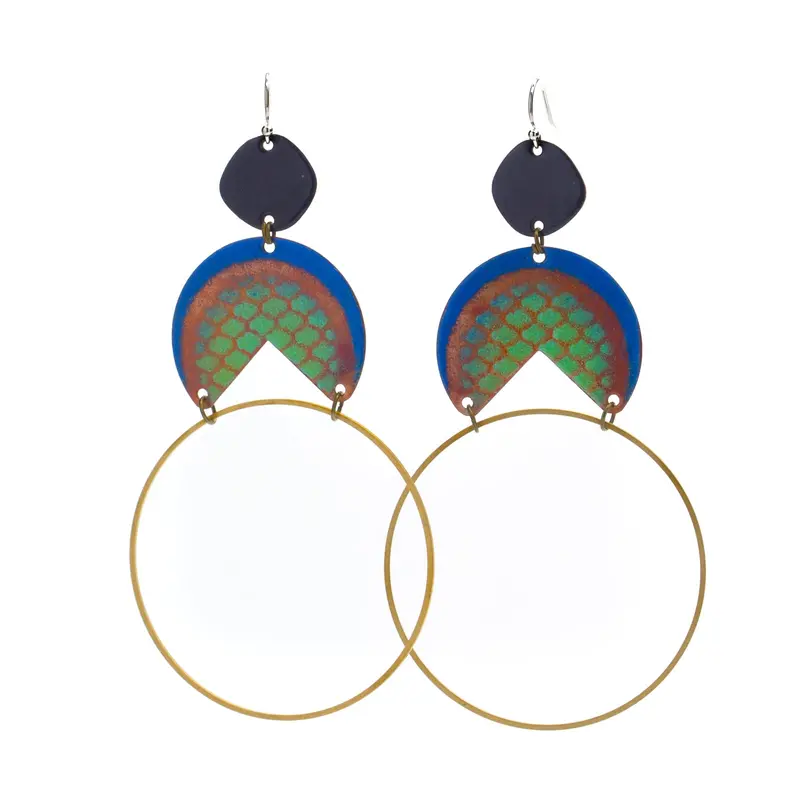 Whimsical Fish Bubble Stud Earrings