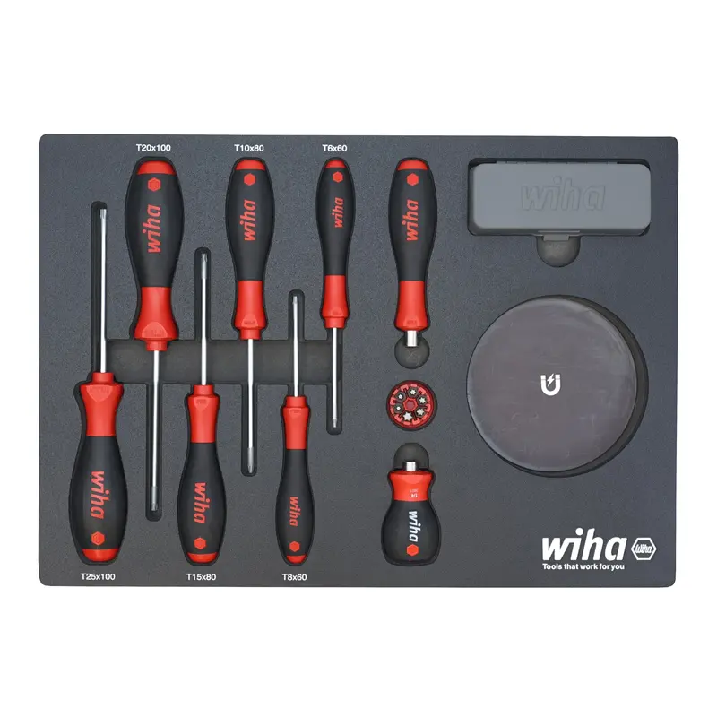Wiha 45-Piece Magnetic Knife Maintenance Workstation Tray