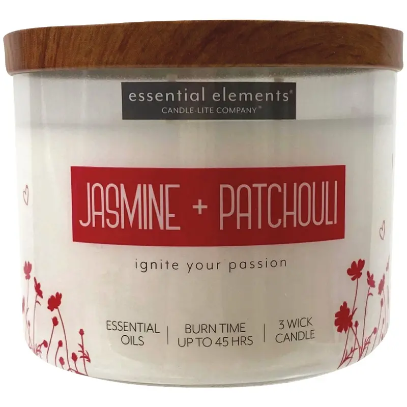 Candle Lite Jasmine & Patchouli Scented Jar Candle – 14.75 Oz With Lid 1