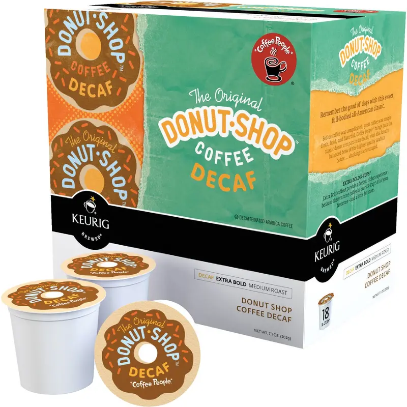 Keurig Donut Shop Decaf K-Cup Pods – Smooth Roast, 18-Count Box 1