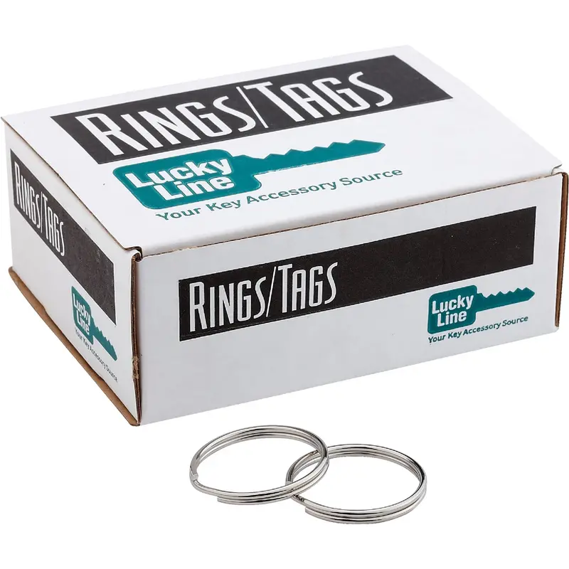 Lucky Line Tempered Steel Key Rings – 1-3/8-Inch Nickel-Plated, 100-Pack 1