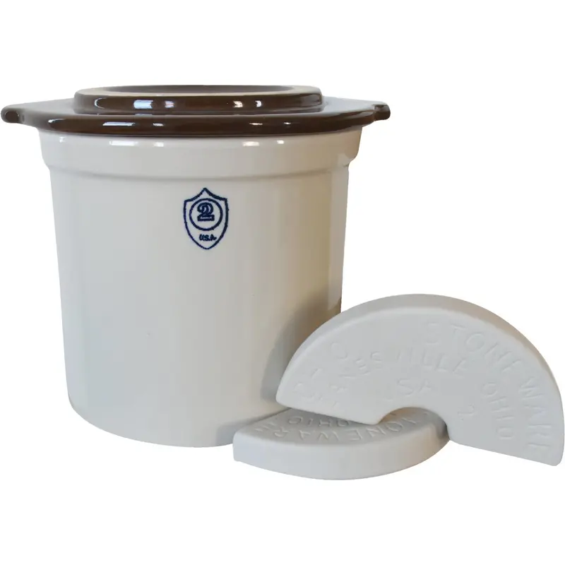 Ohio Stoneware Fermentation Kit – 2-Gallon 3-Piece Crock Set 1