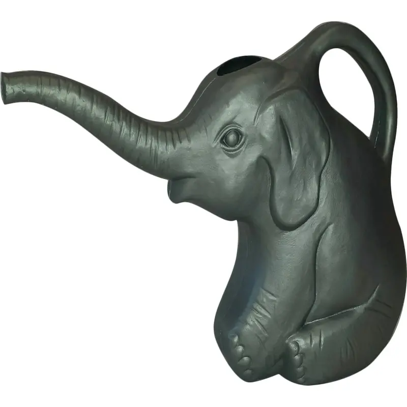 Union Products Poly Watering Can – 2-Quart Gray Elephant Design 1